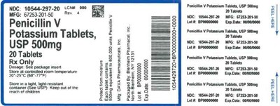 Label 500mg 20ct (Label Penicillin V Potassium Tabs 500mg Bpi(10544 297 20) Dava(67253 201 50) Rev4)